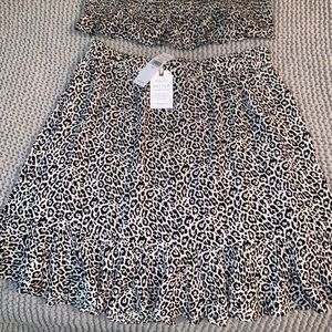 American Eagle Outfitters Dresses - NWT LEOPARD PRINT TWO PIECE SET American Eagle Outfitters Dresses - NWT LEOPARD PRINT TWO PIECE SET